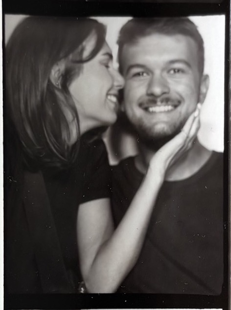 Nikolas and Tova in a photo booth